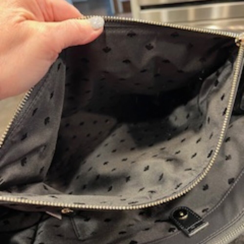 NWOT - Kate Spade Large Black Nylon Tote with 3 Compartments - Picture 9 of 9